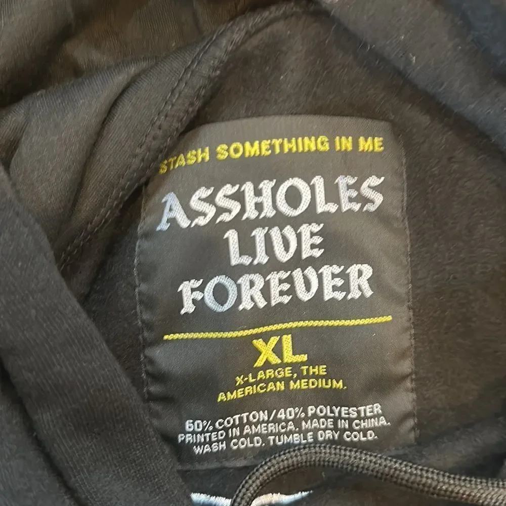 Assholes Live Forecer hoodie sweatshirt (UB4) NWOT